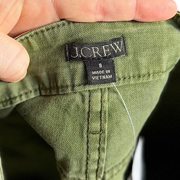 J.Crew Green Garment Dyed Mini Cargo Utility Skirt Size 8 NWT - Picture 7 of 10